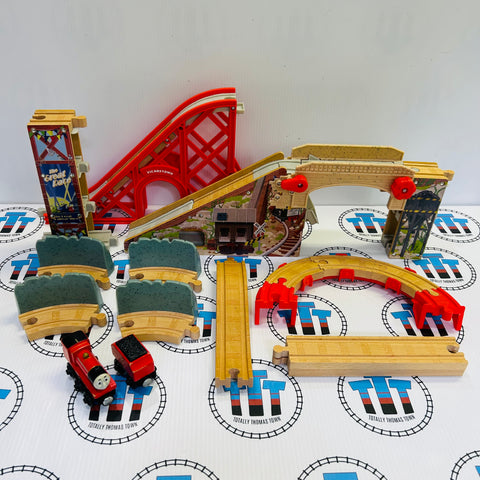 Speedy Surprise Drop Set with James (Discoloured Face/Rocks) Wooden - Used