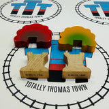 Red and Orange Trees with Stands (1996) Wooden - Used