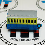 Blue & Yellow Narrow Gauge Coach NO FACE Pull Along Capsule Plarail - Used