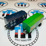 Whittle Shortline Number Train 1-10 and Caboose (#2 Chipping Paint/#8 Car Glued/Repaired Base) Generic Brand Wooden - Used