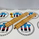 12" Bumpy Track #3 2 Pieces with Sign Marked Wooden - Used