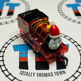 Clear Glitter Santa James Missing Stickers Pull Along Capsule Plarail - Used