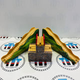 3 Layer Mountain Tunnel Clickity Clack #2 Different Supports/Different Knob/Ripped Sticker Wooden - Used