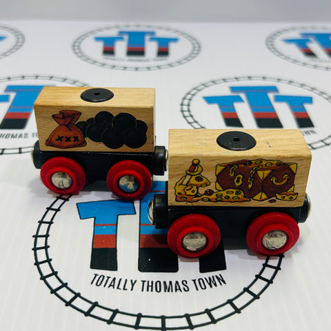 Brio Pirate Cargo Cars Wooden - Used