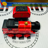 Battery James  (Learning Curve 2001) Moves Forwards and Backwards Slightly Noisy in Box Wooden - Used
