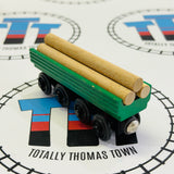 Chargeur de bûches de Sodor avec wagon à bûches (1996) et 3 bûches (Learning Curve) #2 en bois - Occasion