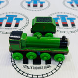 Come Out Henry Story Pack (Missing Station Base/Chipped & Marked Tunnel) with Sad Henry, Knapford Express Coach (1997), Figures, Elsbridge Station and Tunnel Fair Condition Wooden - Used