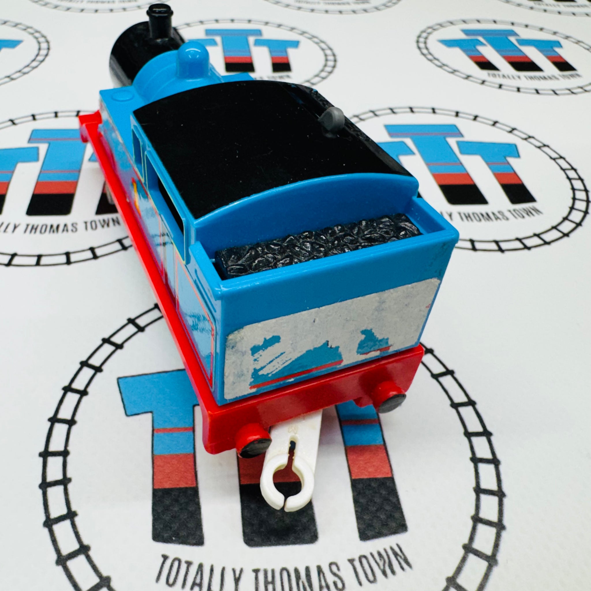 Thomas Surprised Face #2 (1992) Noisy, Ripped Sticker and Corroded
