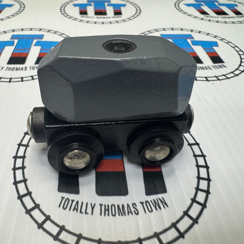 BRIO Cargo Car with Black Wheels with Rock Cargo Car - Used