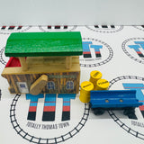 Arlesdale Barrel Loader (1998) with 3 Barrels (Corn, Flour, Molasses) #5 Fair Condition Ripping Stickers Wooden - Used