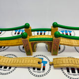 Suspension Bridge with Track Rare #1 Slightly Ripping Stickers Clickity Clack Wooden - Used