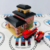 Fire Station #3 with Fire Truck/Train (2003) Good Condition Small Marks on Roof Wooden - Used