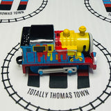 Paint Splattered Thomas Missing Stickers Capsule Plarail Wind Up - Used