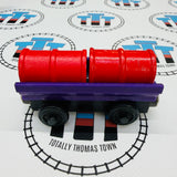 Purple Barrel Car with Oil and Petrol Barrels #1 (Learning Curve 1997) Wooden - Used