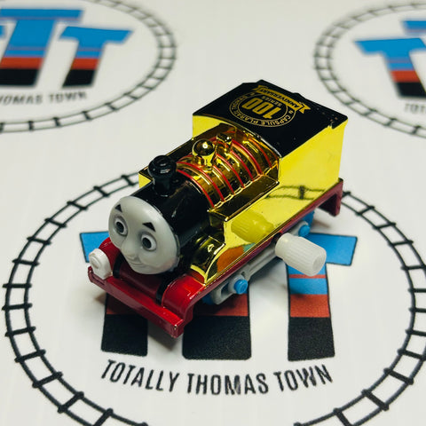 100th Series Golden Thomas No Stickers Capsule Plarail Wind Up - Used