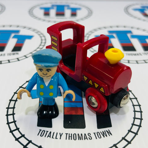 BRIO Red Engine with Poor Condition Driver Wooden - Used