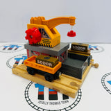 Cargo Transfer Station with 2 Cargo Pieces, 1 Cargo Car, 1 Flatbed and Sound #1 Wooden - Used