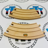 33398 Long Double Curved Track #1 Small Marks/Chips Used - BRIO