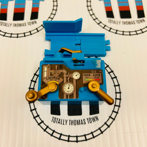 Blue Spring Winding Cab Ripped Sticker (Older Style) Capsule Plarail - Used