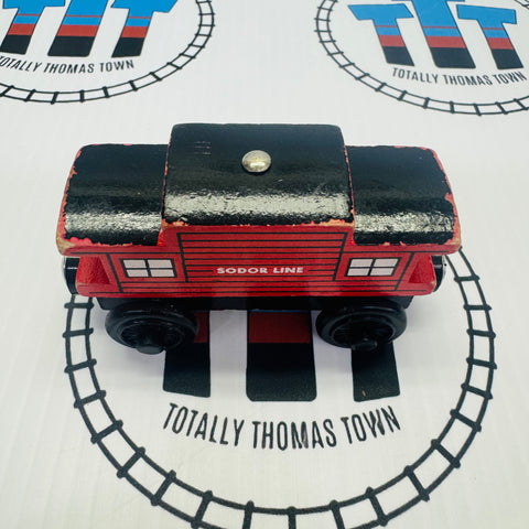 Sodor Line Caboose (Learning Curve 1998) Rare Fair Condition Wooden - Used