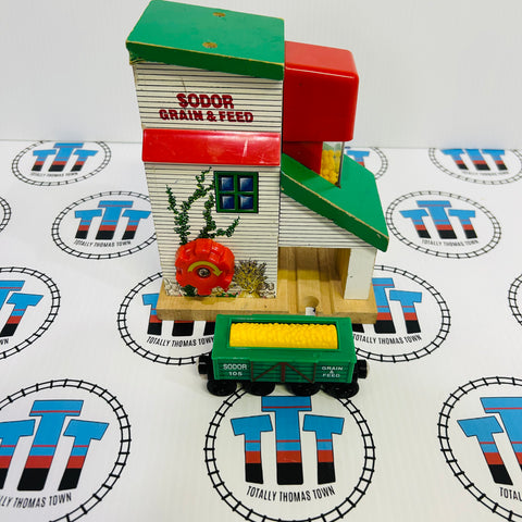 Grain Loader with Flipping Grain Car Wooden - Used
