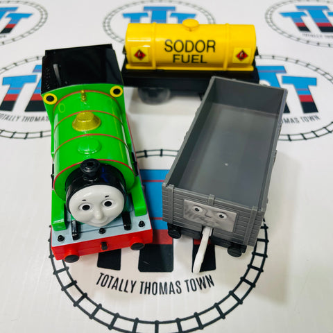 Percy with Tanker and Troublesome Truck (2002) New in Box - TOMY