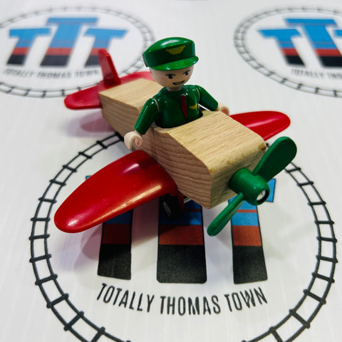 BRIO 33583 Aeroplane & Pilot Wooden - Used