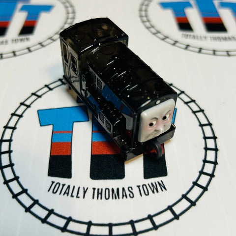Clear Glitter Angry Diesel No Stickers Pull Along Capsule Plarail - Used