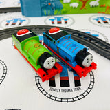 Talking Thomas & Percy Train Set (See Notes) Used - Trackmaster Revolution