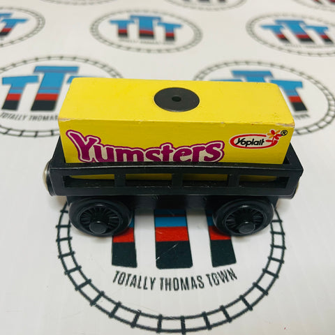 Yumsters Cargo & Cargo Car Light Yellow #2 Good Condition Wooden - Used