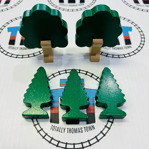 Set of 5 Trees (Learning Curve 1994/1996) Wooden - Used