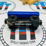 Cargo Transfer Station with 2 Cargo Pieces, 1 Cargo Car (Fair Condition), 1 Flatbed and Sound #1 Wooden - Used