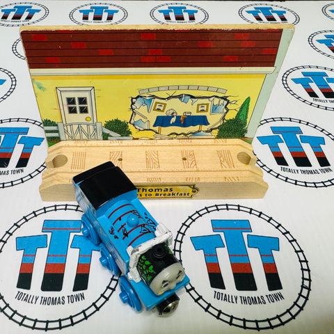 Thomas Comes to Breakfast with Stand Good Condition Wooden - Used