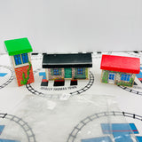 Set of 3 Buildings #1 Fair Condition Ripping Stickers Thomas Brand Wooden - Used