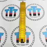 12" Bumpy Track Gold Clickity Clack 1 Piece Thomas Brand - Used
