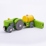 Tractor and Crop Sprayer with Track BIGJIGS Rail Wooden - New in Box
