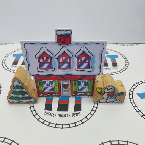 BRIO Polar Express House with Snowman and Tree - Used