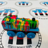 Paint Splattered Thomas (Learning Curve) Good Condition Wooden - Used
