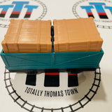 Blue Cargo Car with Moving Cargo Brown or Yellow Cargo (2007) Used - TOMY