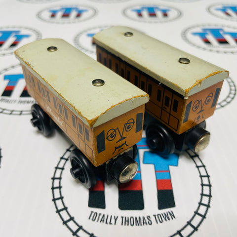 Annie & Clarabel (Learning Curve 1999) Fair/Poor Condition Chipping Paint Wooden - Used
