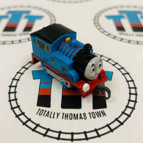 Surprised Thomas with Light Newer Face Missing Buffer Sticker Pull Along Capsule Plarail - Used