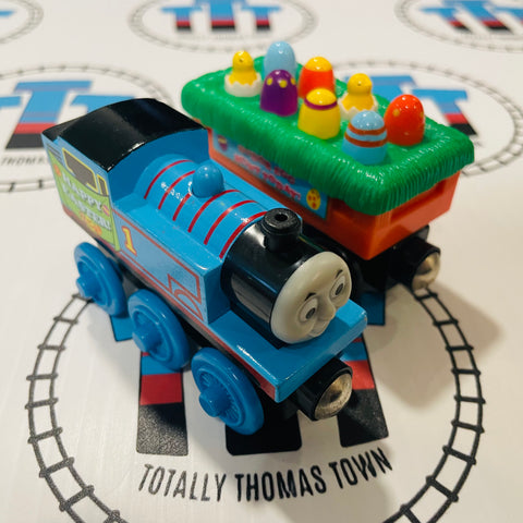 Easter Thomas and Chick Car with Sound (Learning Curve) Good Condition Wooden - Used