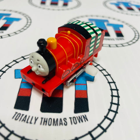 James and Team Colours Capsule Plarail Wind Up Missing Some Stickers - Used