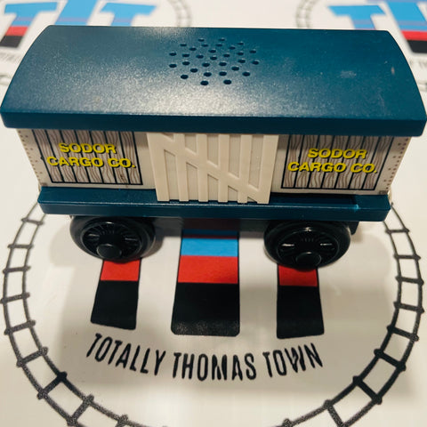 Box Car with Sound (Cows and Dog Sound) (TOMY) Wooden - Used