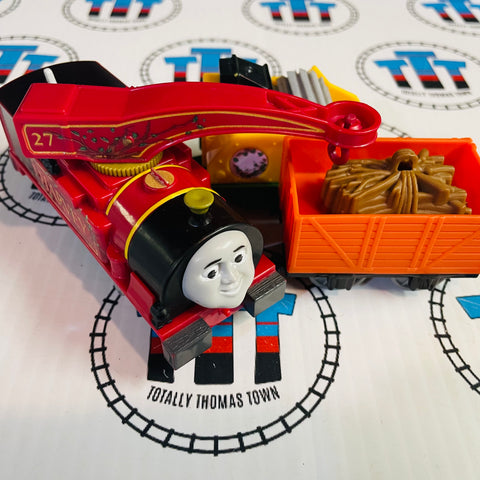 Helpful Harvey (2013) Good Condition with Red, Orange or Blue Cargo Car Used - Trackmaster Revolution