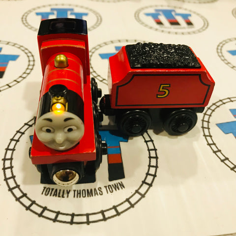 James & Tender James Lights the Way (TOMY) Good Condition Wooden - Used