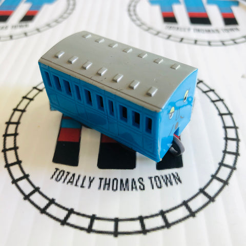 Blue Narrow Gauge Coach Grey Roof Pull Along Capsule Plarail - Used