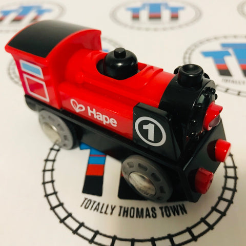 Battery Hape Train - Moves Forwards and Backwards Wooden - Used - Totally Thomas Town