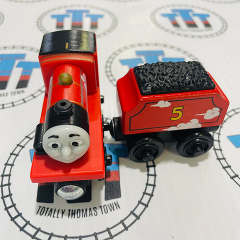James & Tender Roll and Whistle (Mattel) Good Condition Wooden - Used