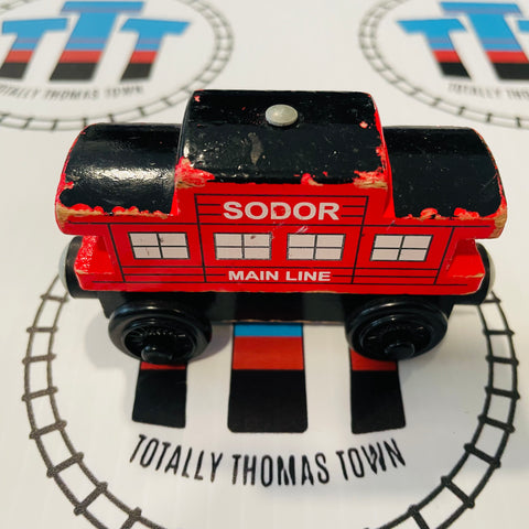 Sodor Line Caboose (Mattel) Poor Condition Wooden - Used